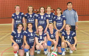 Equipe Féminine saison 2007-2008 avec Marie Cécile-?-Mathilde-Susanne-?-Nathalie-Aude-Marylin-Michelle-Karine (Benoit Rousseau)