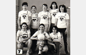 Equipe Féminine Saison 1978-1979 avec Jacqueline-?-Sylvianne-Annique-Dominique-Anne-Maryse-Claire